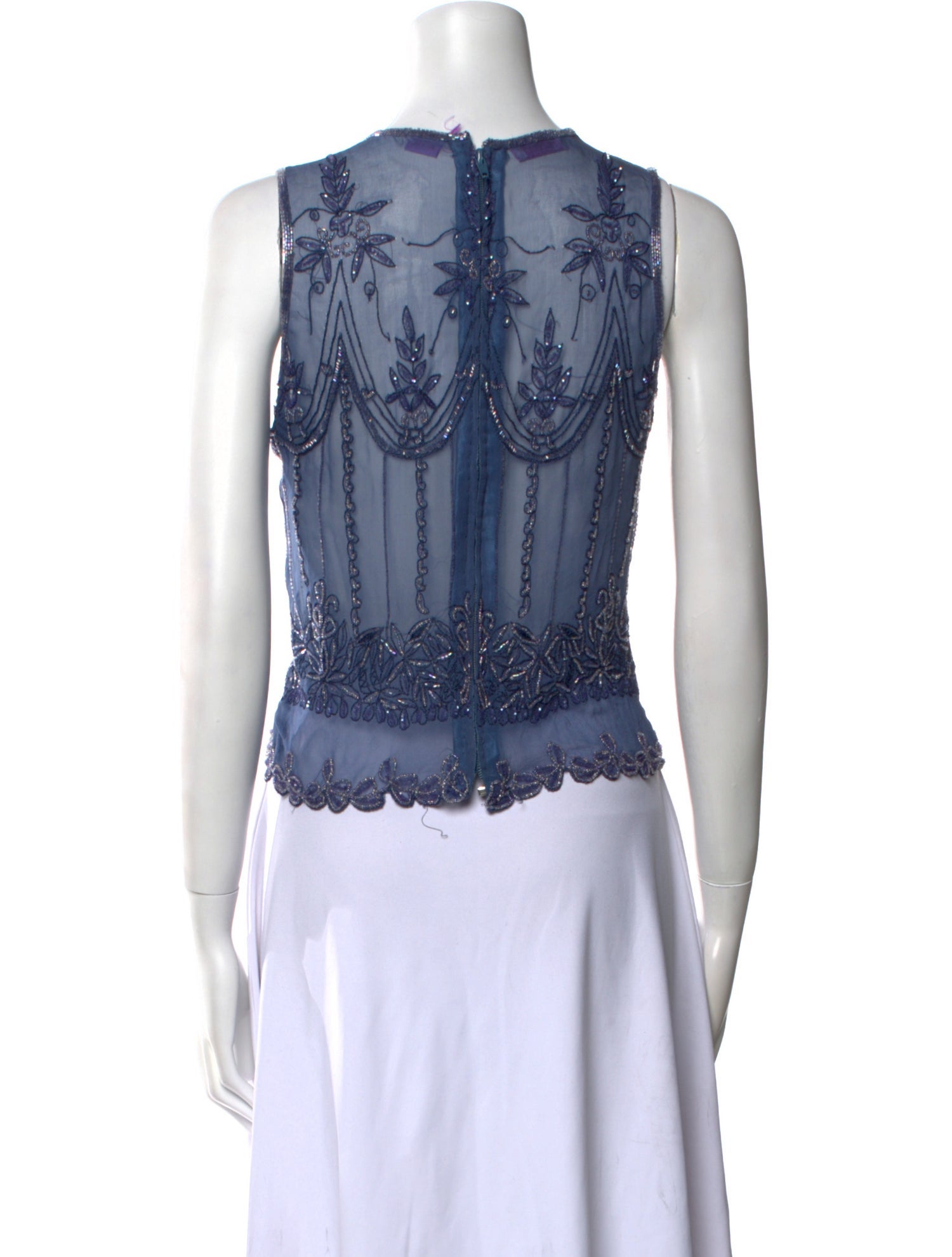 RE/DONE Silk Crew Neck Crop Top